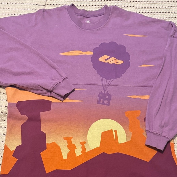Disney Tops - Disney Up Purple and Orange Spirit Jersey